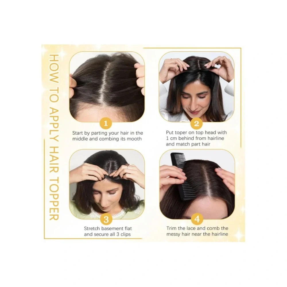 TYQ Hair Topper 14 Inch Synthetic Curly‎ Wavy Side Part Dark Brown Chestnut Mix